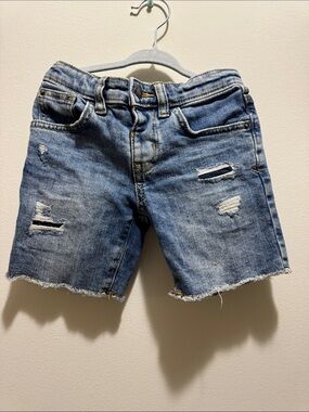 Cat & Jack Distressed Denim Jean Shorts - Blue